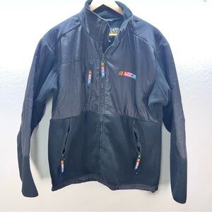 NASCAR Racing Jacket Vintage Essex Men’s M Fleece Zip Black